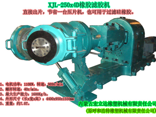 XJL-250X4D橡膠濾膠機（直接出片，可用于過濾硅橡膠）